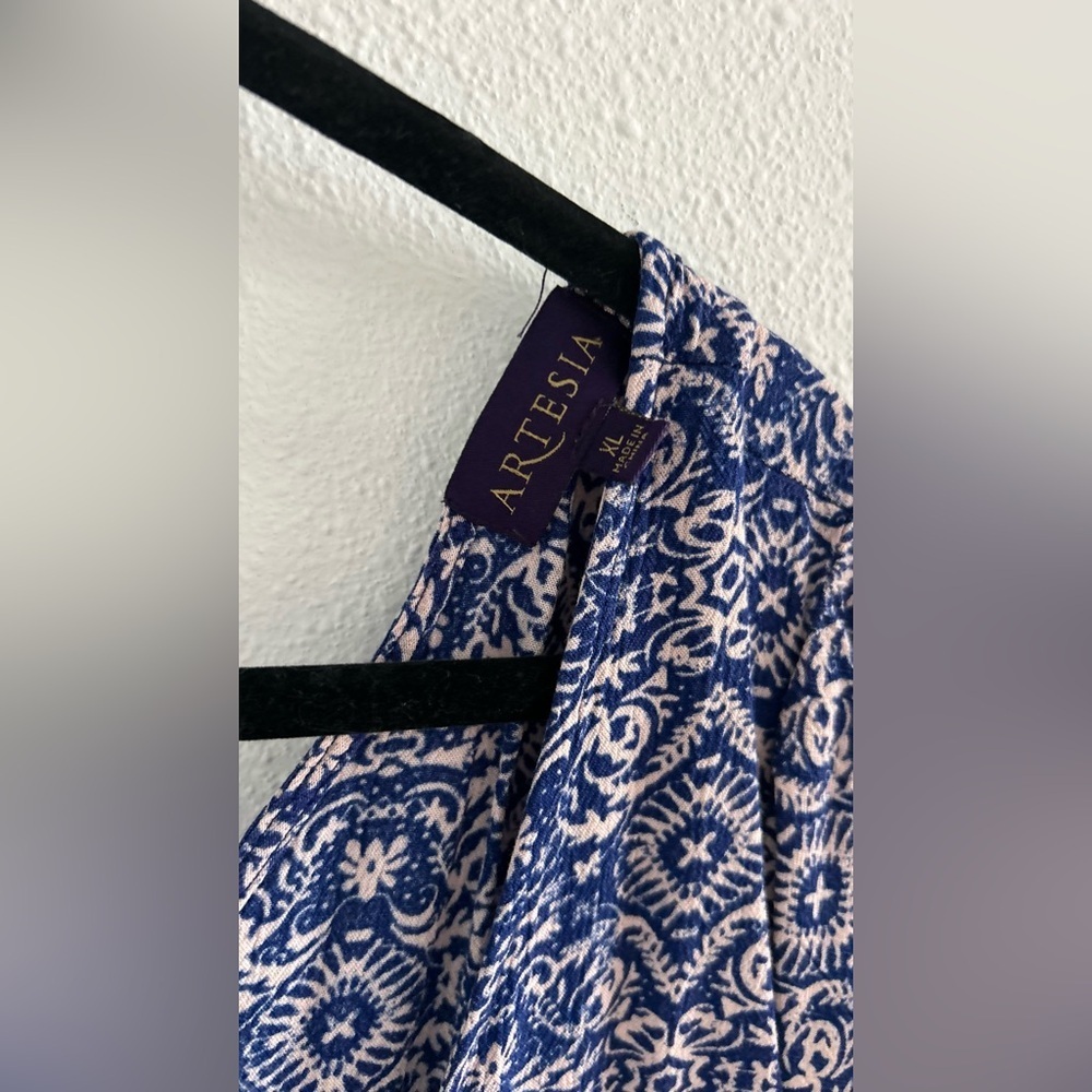 Artesia Blue Geometric Print Maxi Dress - Picture 3 of 6